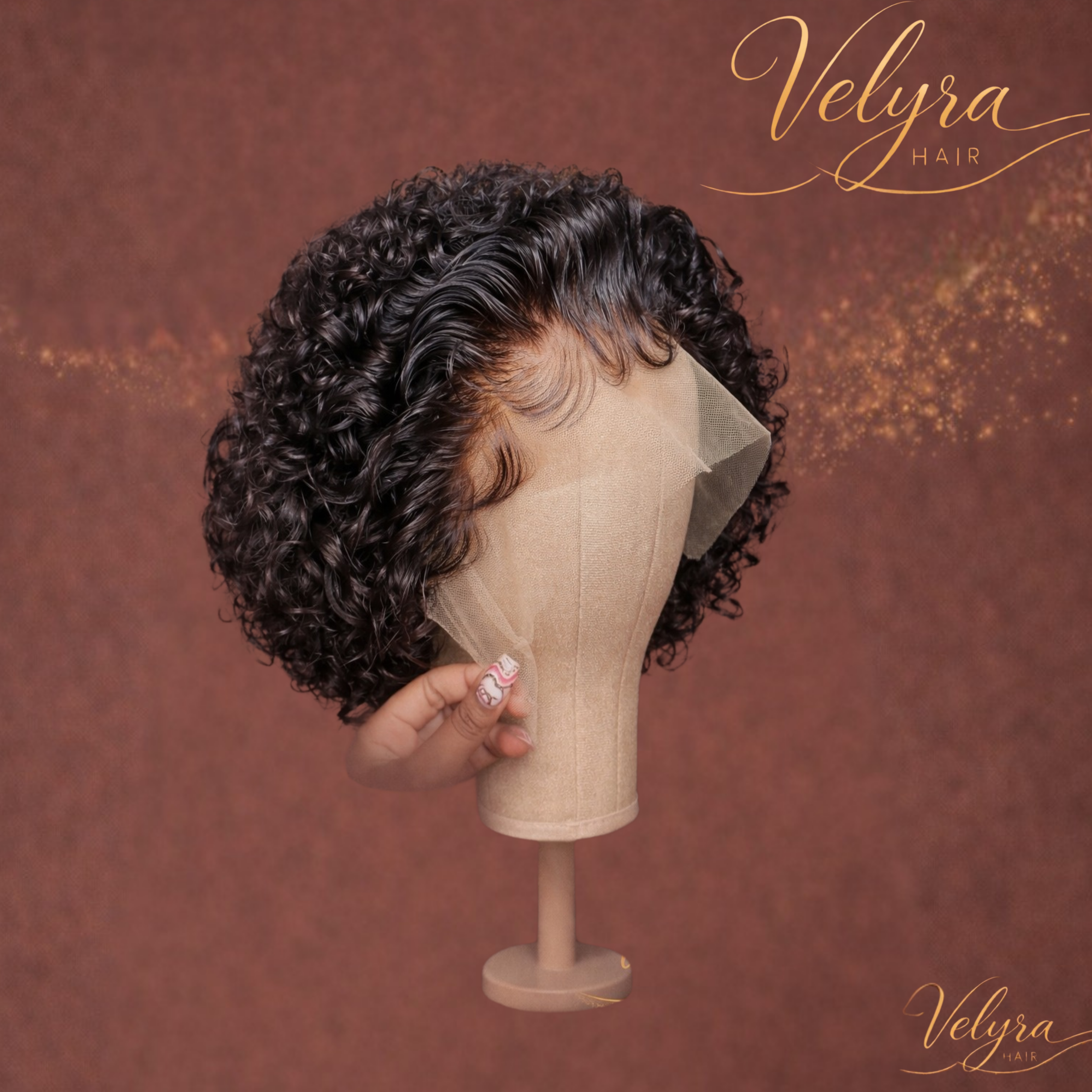 Perruque bob lisse avec frange